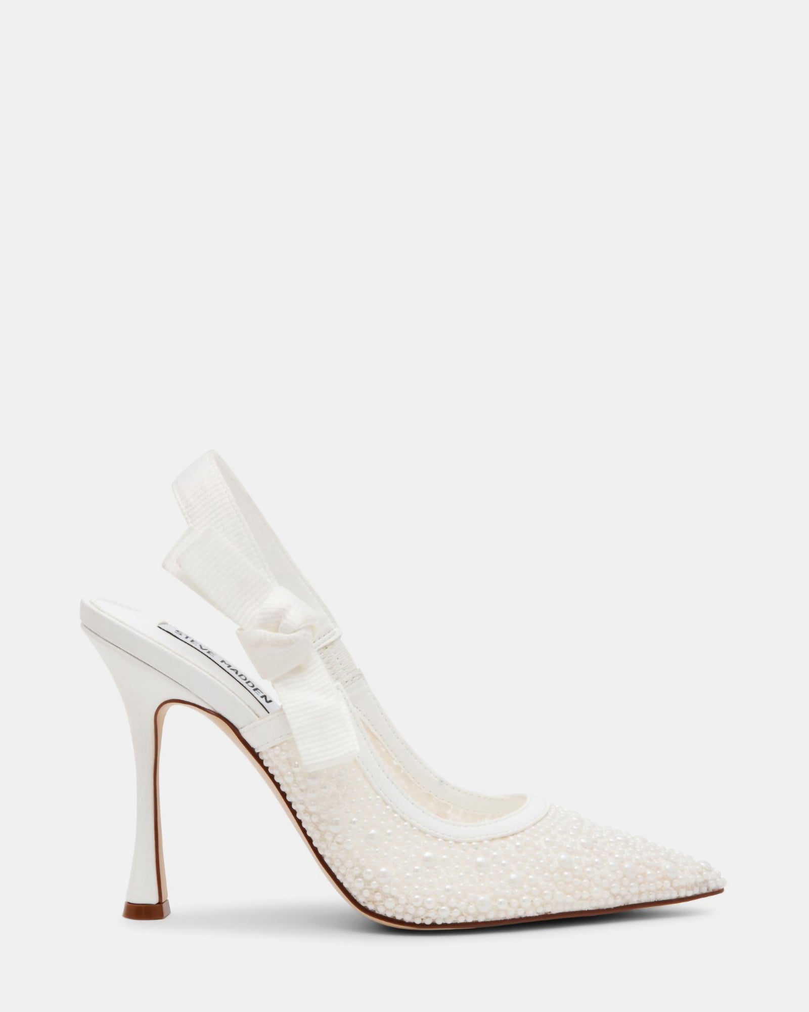 Steve Madden BRI ホワイトレース パール BRI White Lace Slingback Pump Women's Heel – Steve Madden