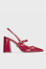 MAEGAN Red Patent Heels by Steve Madden - 360 view