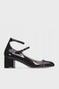 SABRINA Black Patent Heels by Steve Madden - 360 view