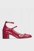 SABRINA Red Patent Heels by Steve Madden - 360 view
