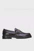 MISTOR Black Leather Loafers by Steve Madden - 360 view