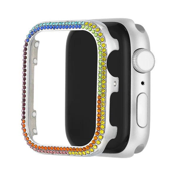 STEVE MADDEN APPLE WATCH BUMPER RAINBOW CRYSTAL SILVER ALL PRODUCTS