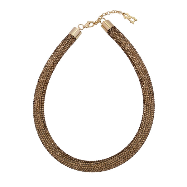 STEVE MADDEN TUBULAR CRYSTAL NECKLACE GOLD ALL PRODUCTS