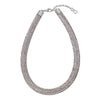 STEVE MADDEN TUBULAR CRYSTAL NECKLACE SILVER ALL PRODUCTS
