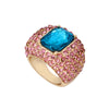 STEVE MADDEN PAVE STONE COCKTAIL RING PINK ALL PRODUCTS