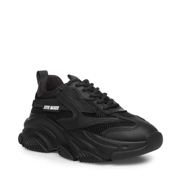 POSSESSION Black Sneakers by Steve Madden - Front Side View