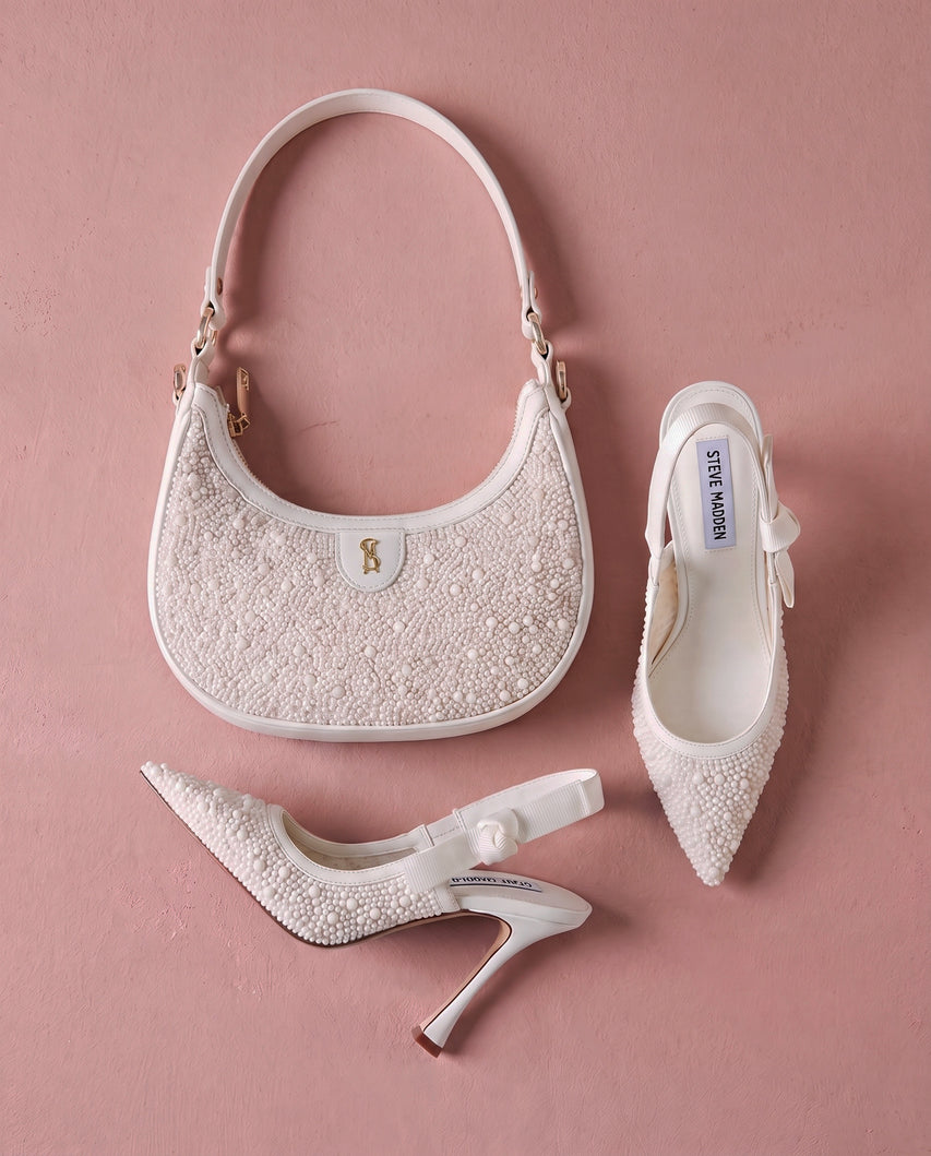 BRI WHITE LACE PEARL & BAMOUR-P WHITE
