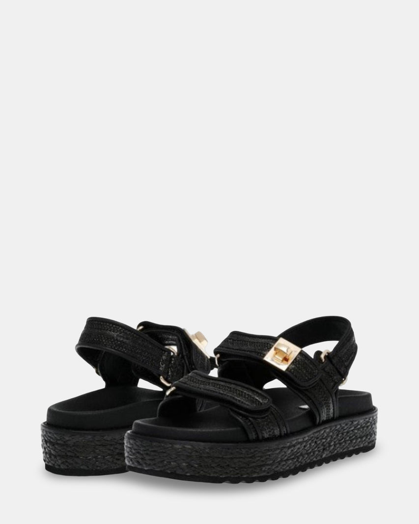 BIG MONA BLACK RAFFIA