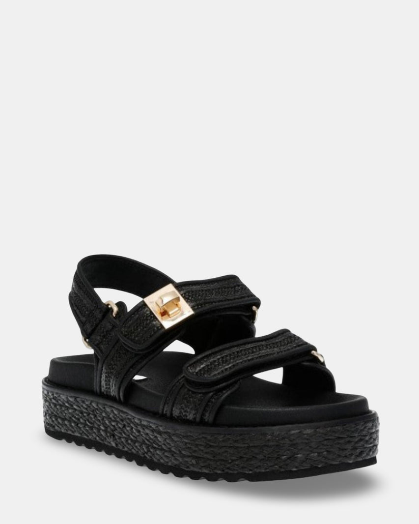 BIG MONA BLACK RAFFIA