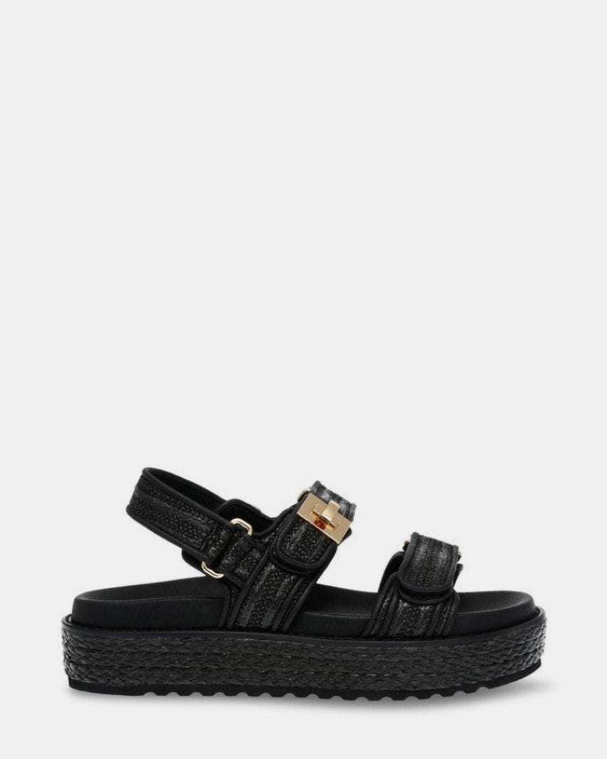 BIG MONA BLACK RAFFIA