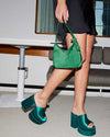 STEVE MADDEN CAGEY EMERALD SATIN ALL PRODUCTS