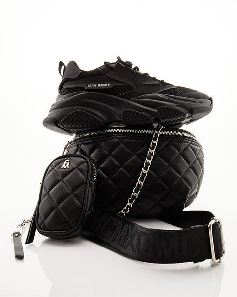 POSSESSION Black Sneakers and BPOSSESS Black Handbag by Steve Madden - product view