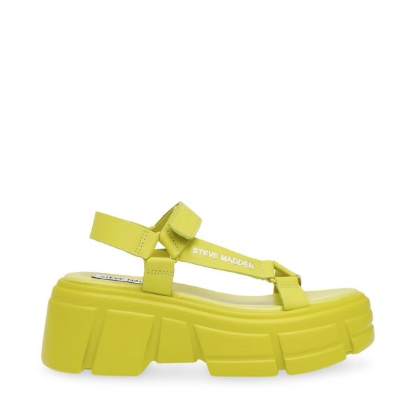 ASSERTIVE Citron Sandals by Steve Madden - side view
