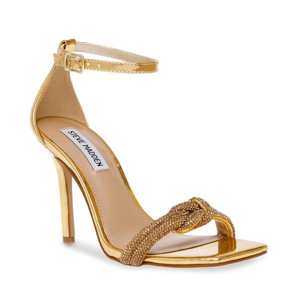 CONFETI Gold Heels by Steve Madden - front side view