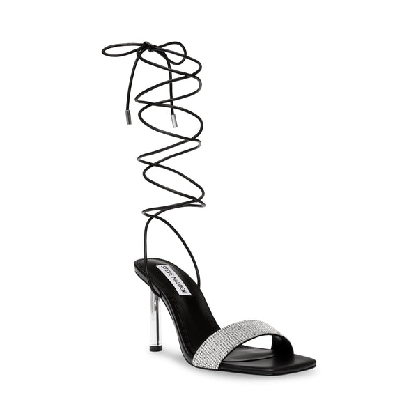 EL TORO Black Silver Heels by Steve Madden - front side view