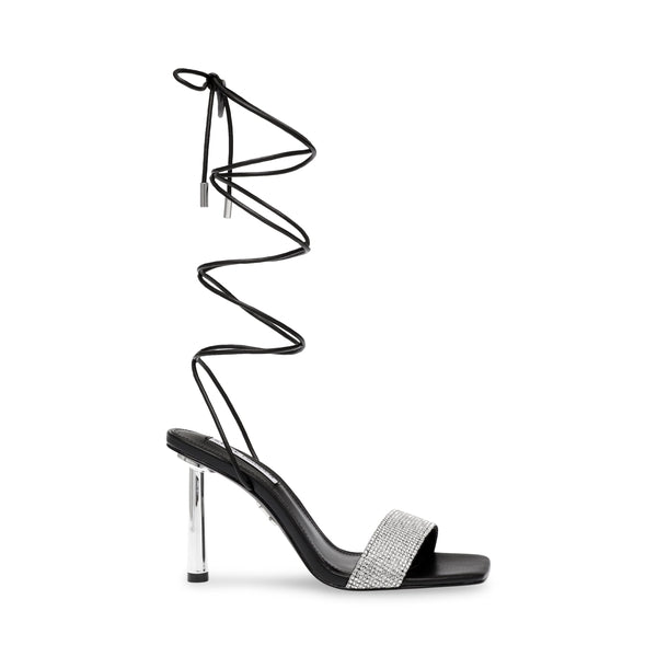 EL TORO Black Silver Heels by Steve Madden - side view