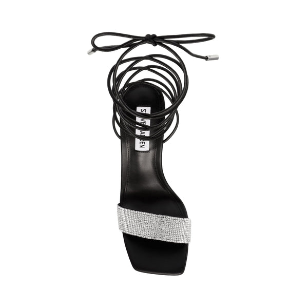 EL TORO Black Silver Heels by Steve Madden - top view