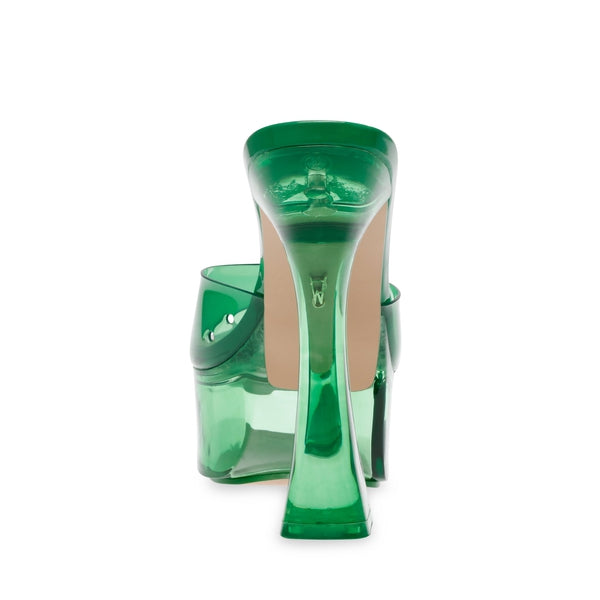 KACIE Green Clear Heels by Steve Madden - back view