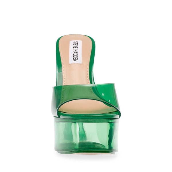 KACIE Green Clear Heels by Steve Madden - front view