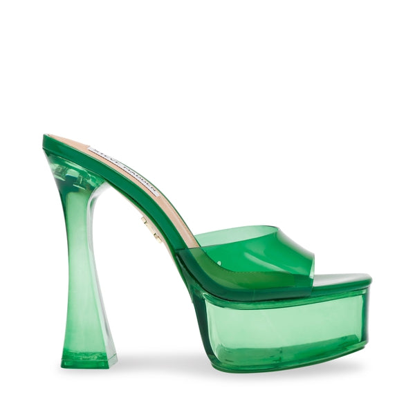 KACIE Green Clear Heels by Steve Madden - side view