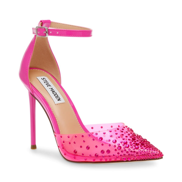 RAVAGED Neon Pink Heels - Steve Madden Australia