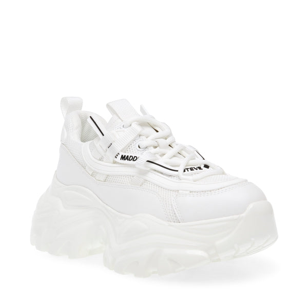 RECOUPE White Sneakers by Steve Madden - front side view