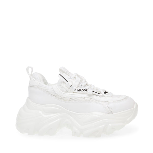 RECOUPE White Sneakers by Steve Madden - side view