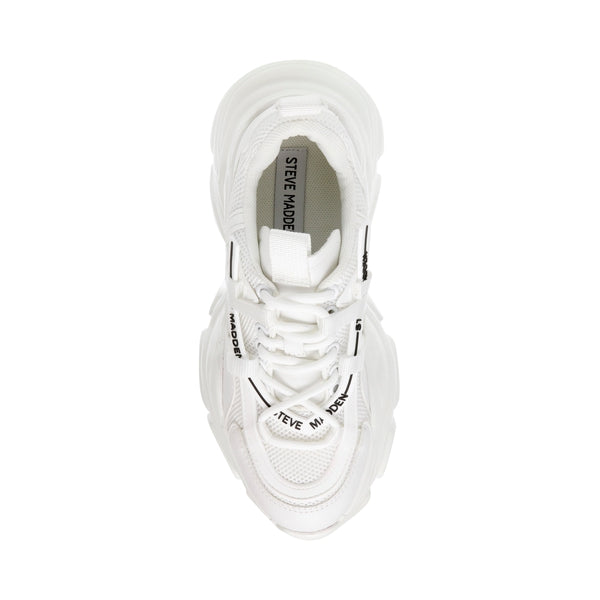 RECOUPE White Sneakers by Steve Madden - top view