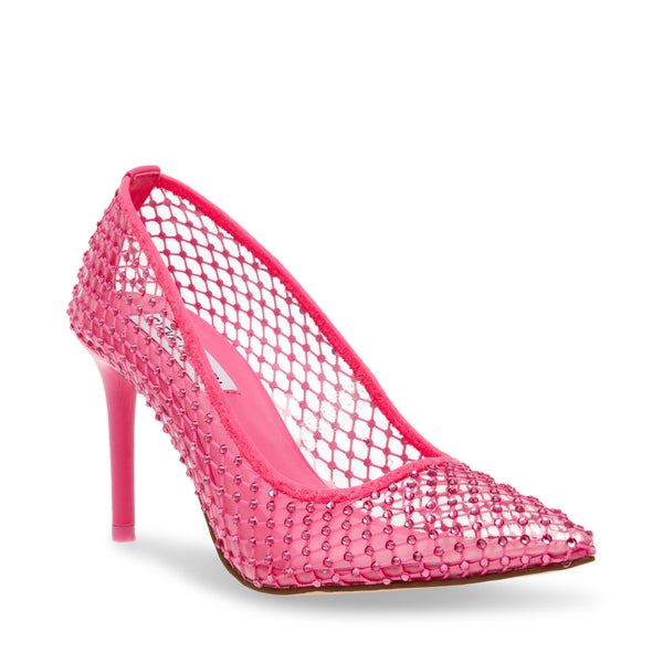 RECOURSE Flamingo Pink Heels by Steve Madden - front side view