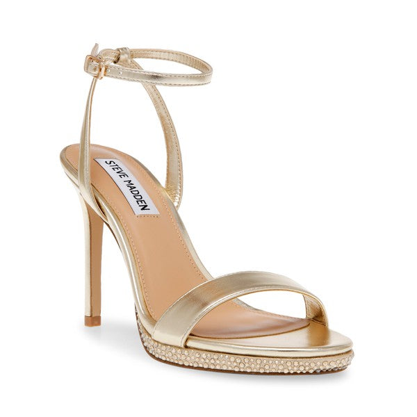 EVER-R Gold Heels by Steve Madden - front side view