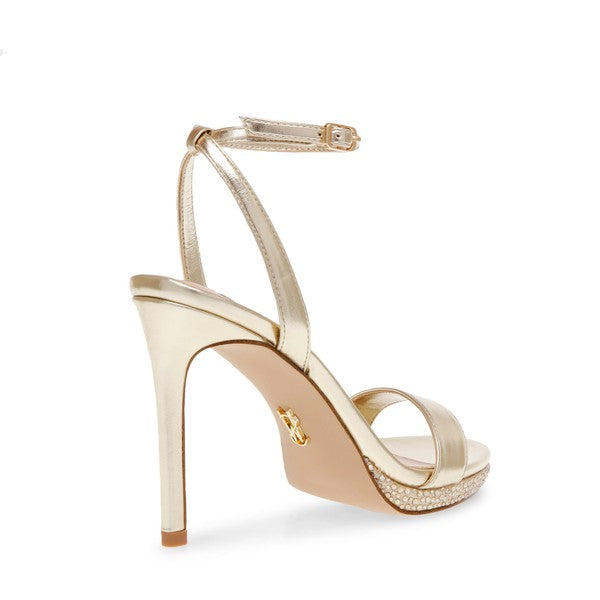 EVER-R Gold Heels by Steve Madden - back side view
