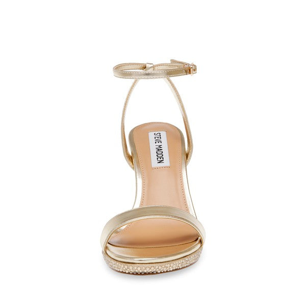EVER-R Gold Heels by Steve Madden - front view