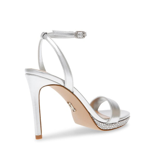 EVER-R Silver Heels by Steve Madden - back side view