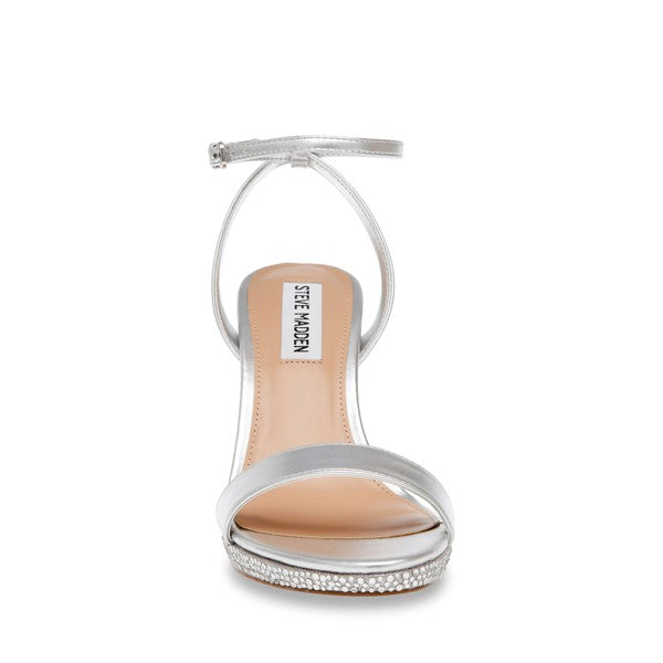 EVER-R Silver Heels by Steve Madden - front view