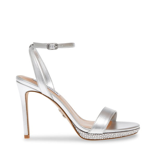 EVER-R Silver Heels by Steve Madden - side view