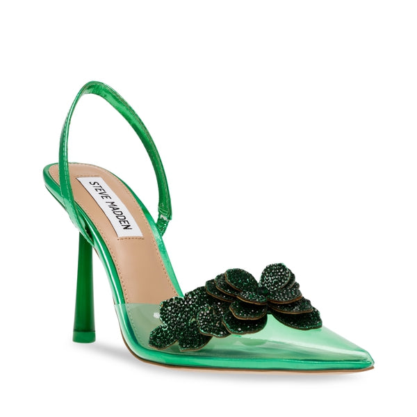 WOW Jolly Green Heels by Steve Madden - front side view