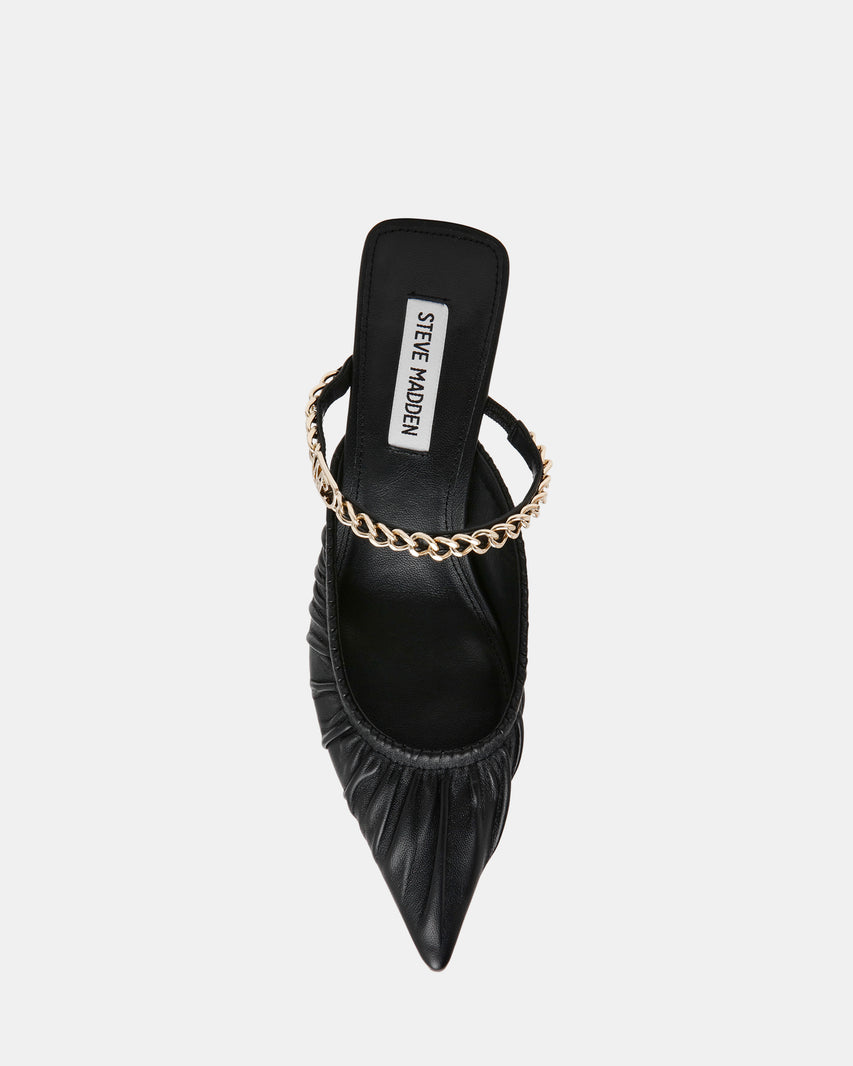 SMALL-TALK BLACK LEATHER