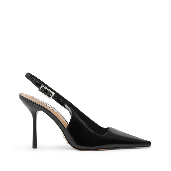 DAENERYS Black Patent Heels by Steve Madden - side view