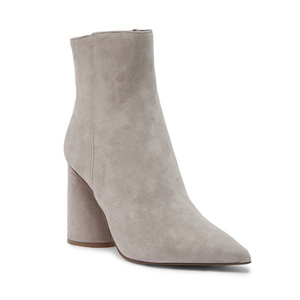 VALLOR Grey Suede Boots by Steve Madden - front side view