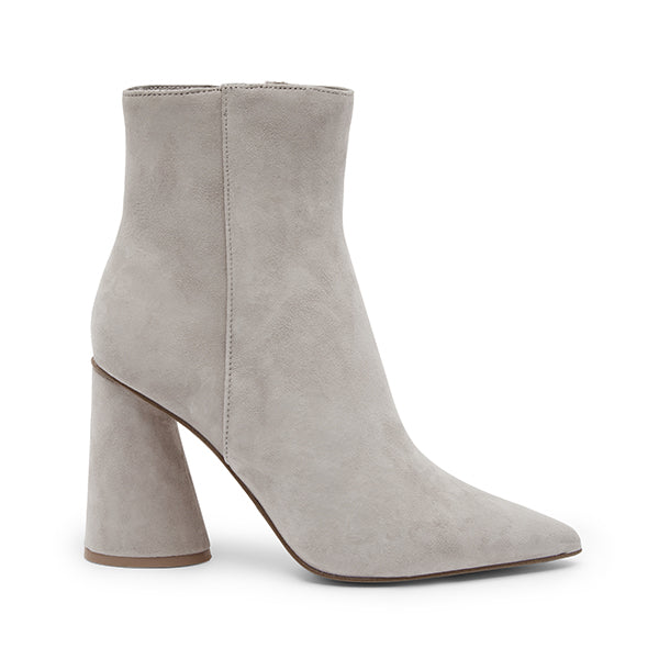 VALLOR Grey Suede Boots by Steve Madden - side view
