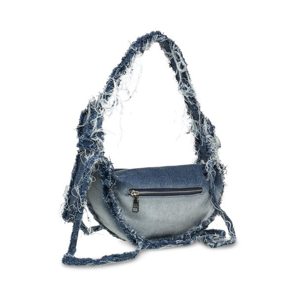BOSLO Blue Denim Women's Handbags by Steve Madden - front side view