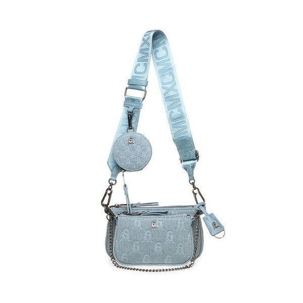 BURGENT1 Denim Handbags by Steve Madden - front view