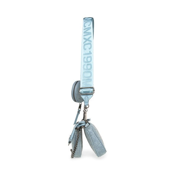 BURGENT1 Denim Handbags by Steve Madden - side view