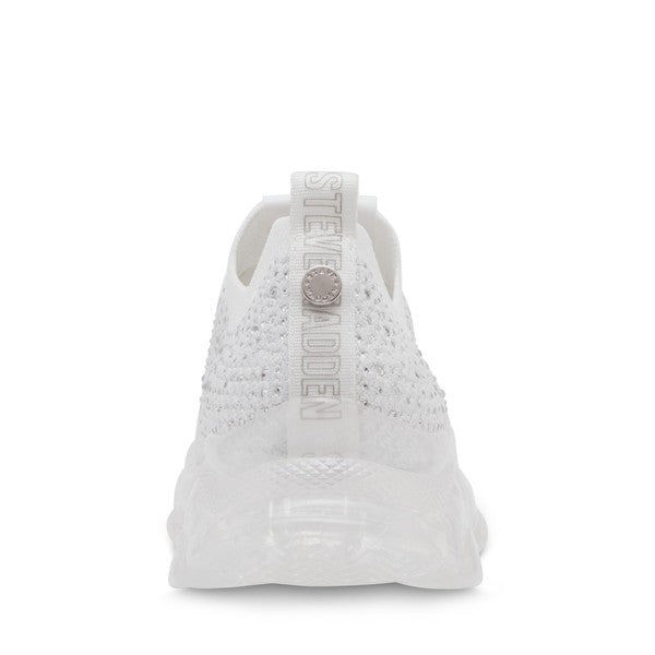 METER White Clear Sneakers by Steve Madden - back view