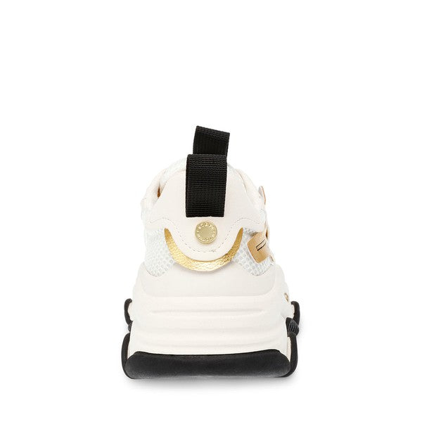 POSSESSION-E White Tan Black Sneakers by Steve Madden - back view