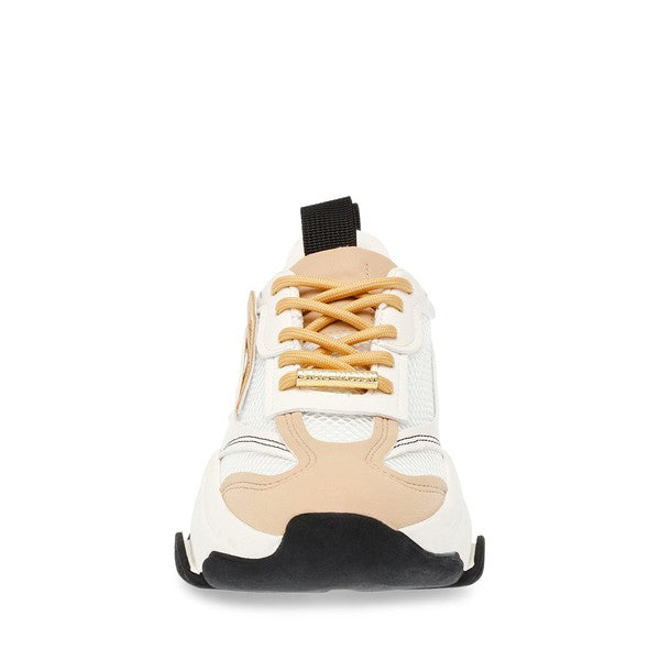 POSSESSION-E White Tan Black Sneakers by Steve Madden - front  view