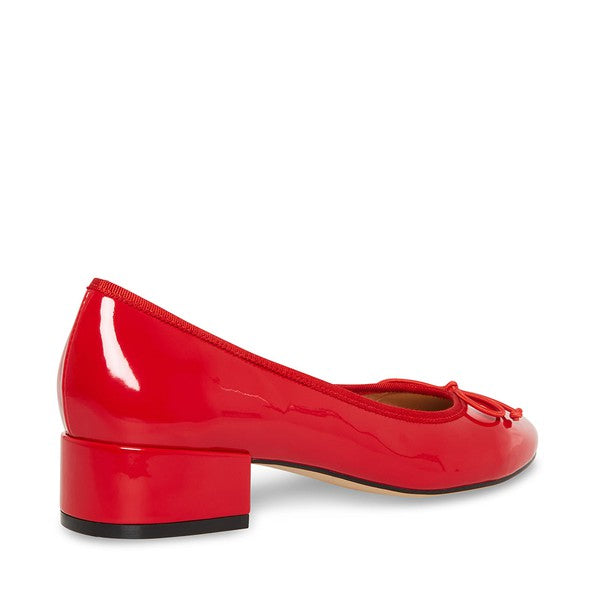 CHERISH Red Patent Heels by Steve Madden - back side view