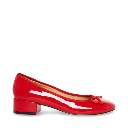 CHERISH Red Patent Heels by Steve Madden - side view