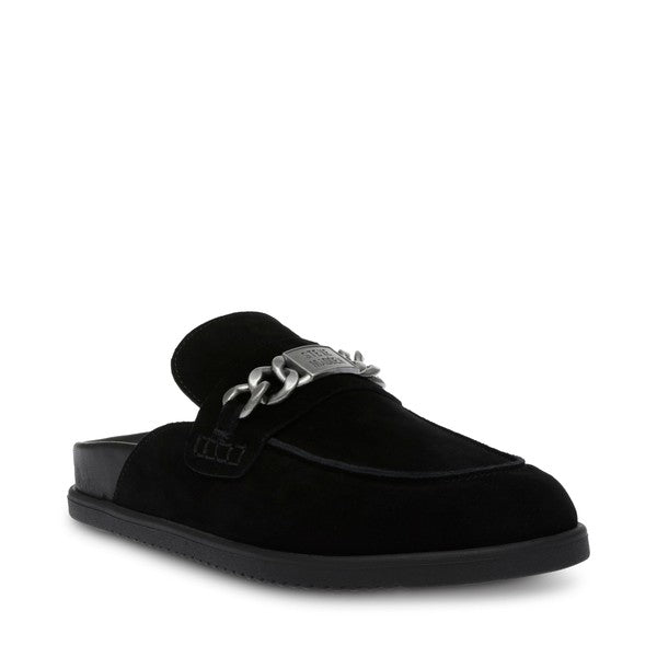 CHROMATIC Black Suede Loafers by Steve Madden - front side view