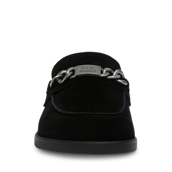 CHROMATIC Black Suede Loafers by Steve Madden - front view
